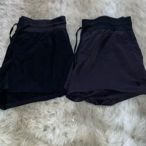 The North Face black running shorts with pockets medium 2 pair